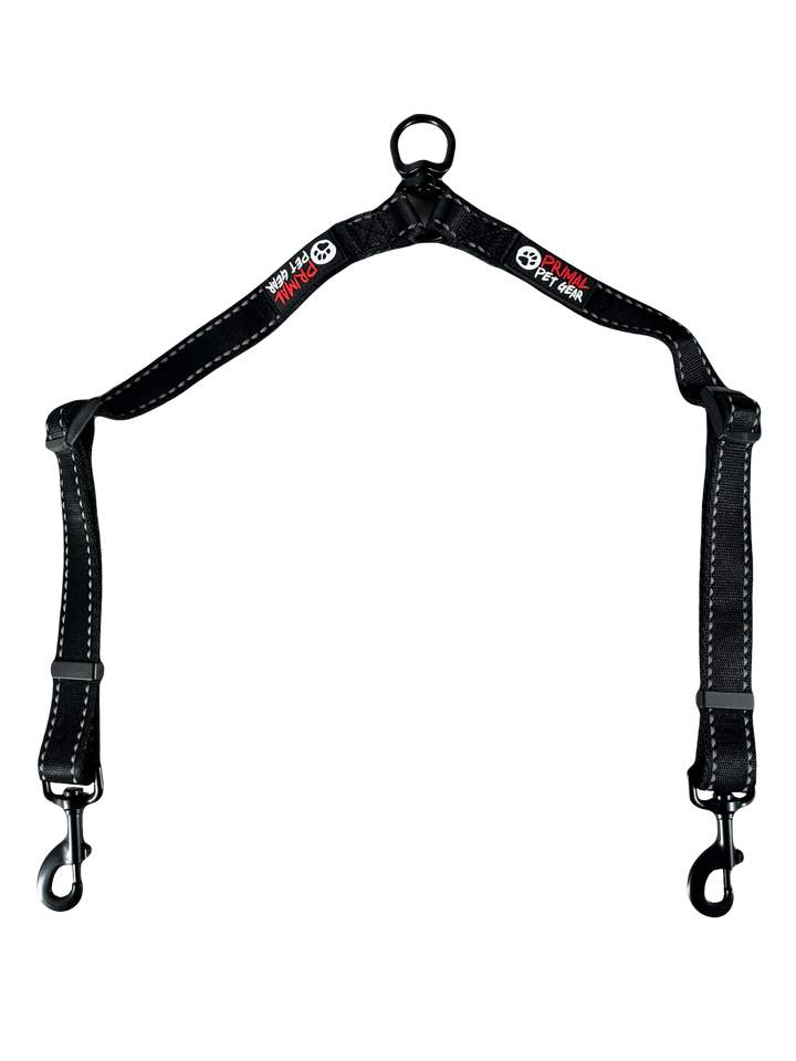 Double Dog Leash Coupler - Walk and Control 2 Dogs Easily