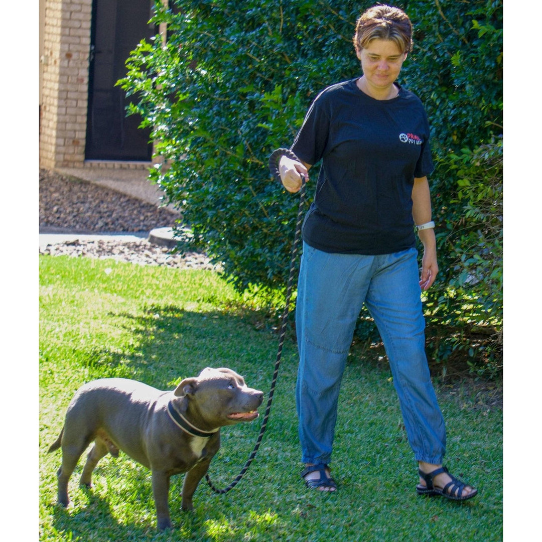 Primal Pet Gear Rope Leash, 5ft Long, Heavy Duty, 2.5cm Thick with Metal Covers - Primal Pet Gear
