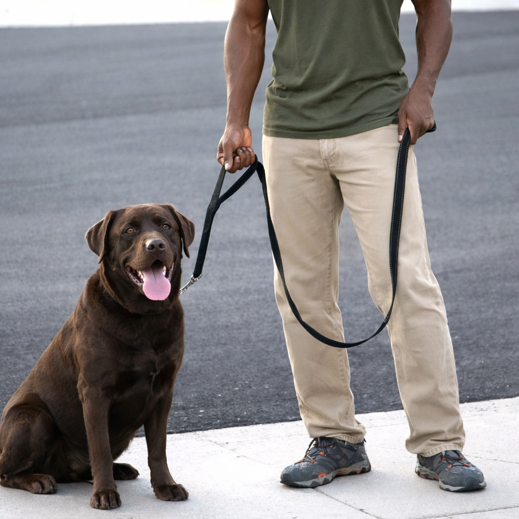 Double Handle Dog Leash - 6FT (1.8m) - Walk, Train and Protect your Pet in Traffic