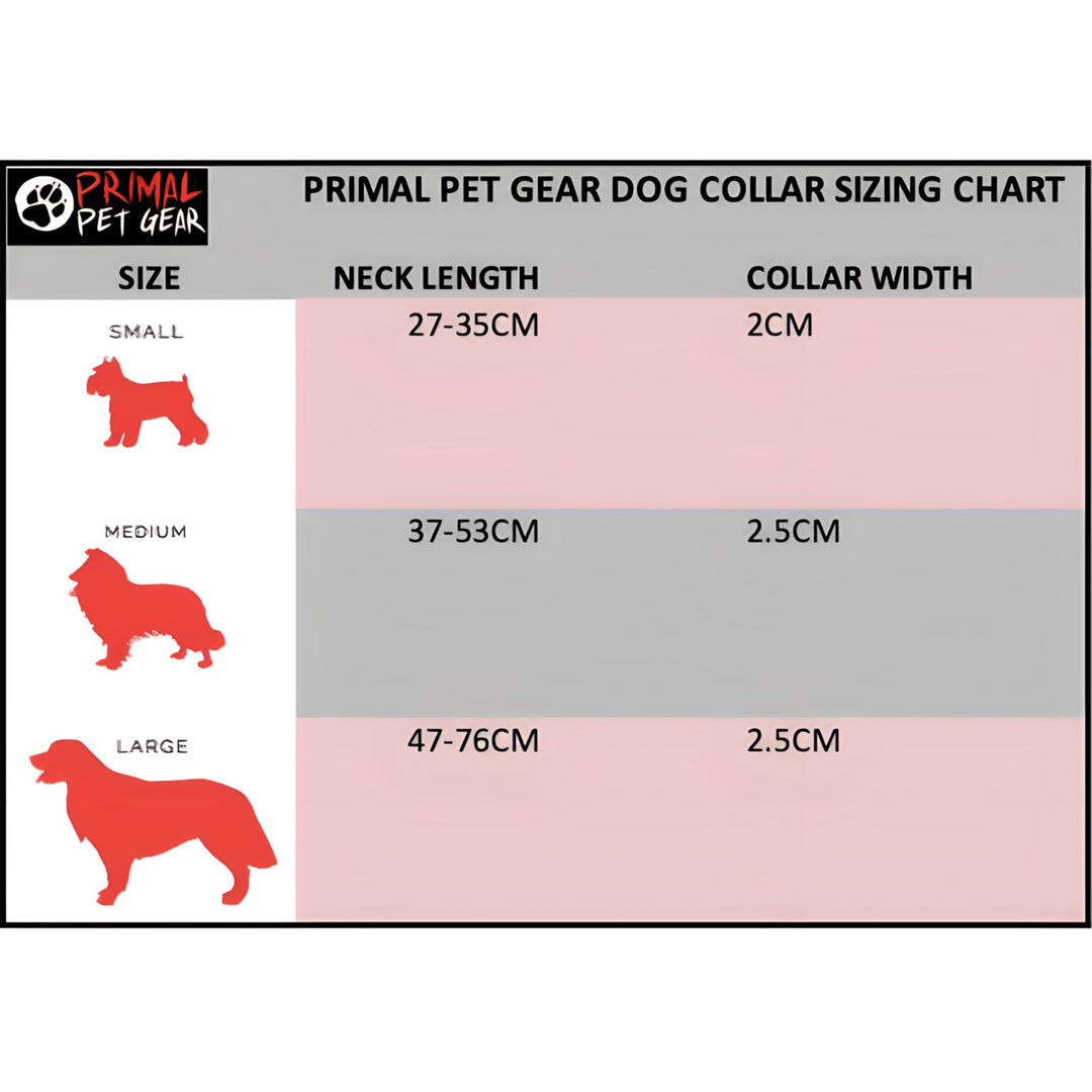 Primal Pet Gear Dog Collars - Tough, Water and Dirt Resistant